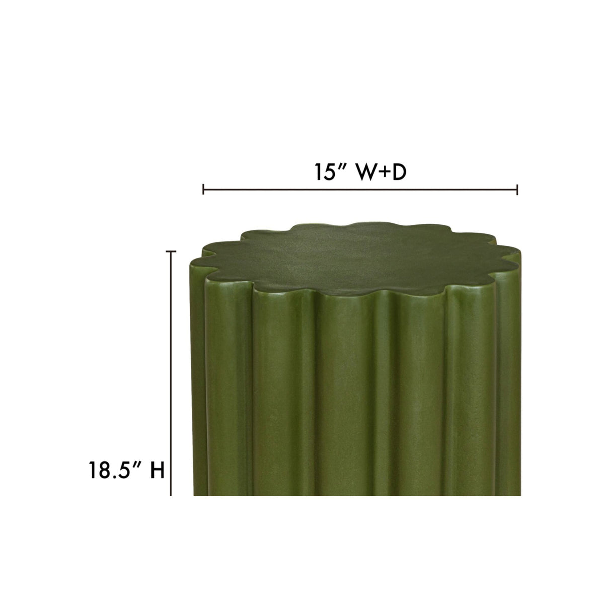 Modern European furniture - Scalloped Indoor/Outdoor Accent Table - www.oroa.com