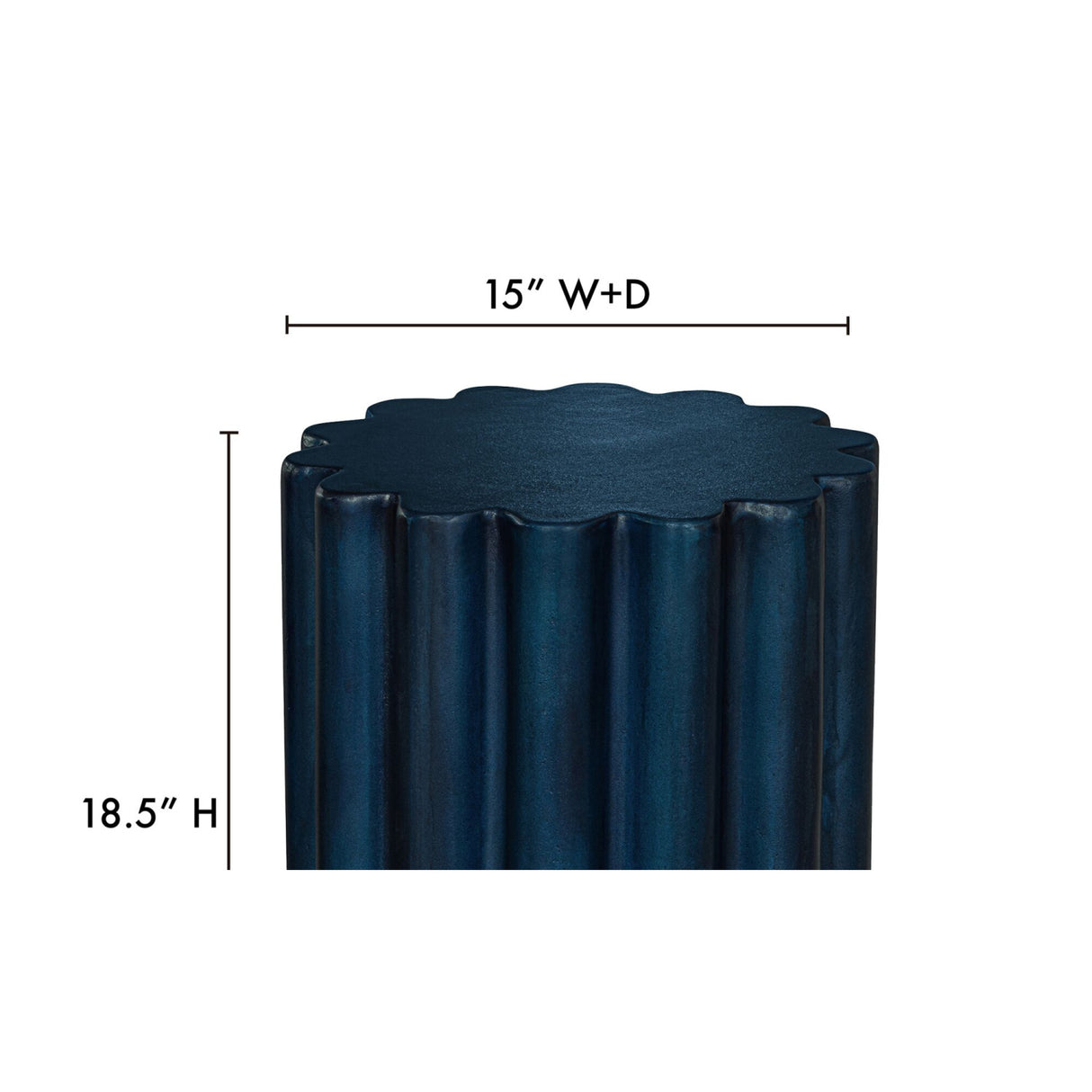 Modern European furniture - Scalloped Indoor/Outdoor Accent Table - www.oroa.com