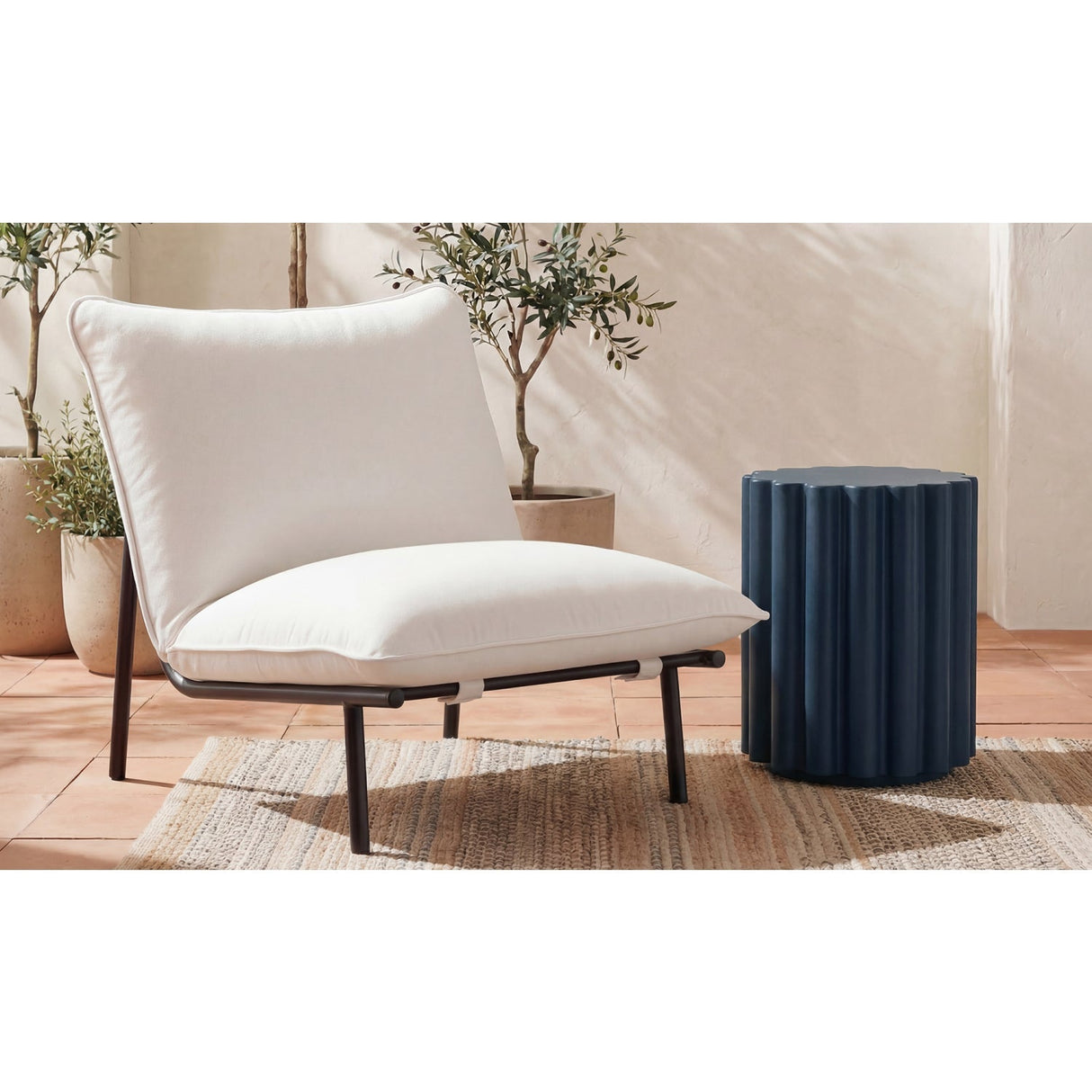 Modern European furniture - Scalloped Indoor/Outdoor Accent Table - www.oroa.com