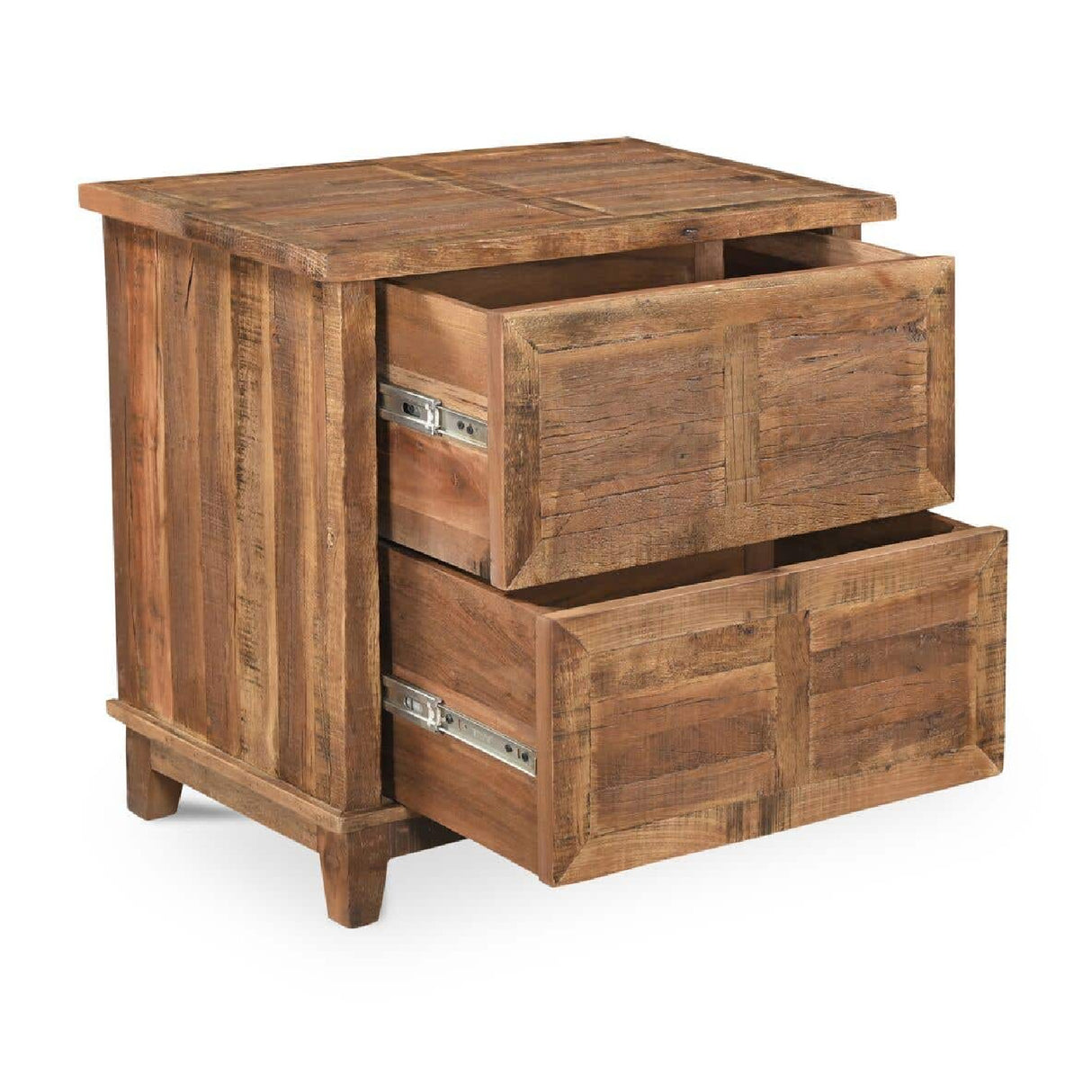Modern or European furniture - Vintage Wooden 2-Drawer Nightstand - www.oroa.com