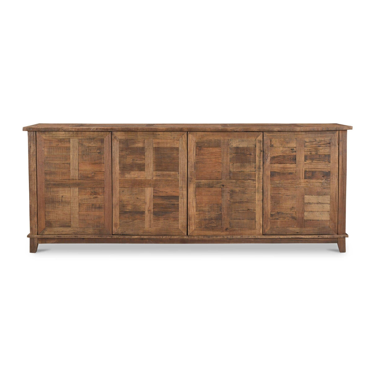 Modern or European furniture - Vintage Wooden 4-Door Sideboard - www.oroa.com