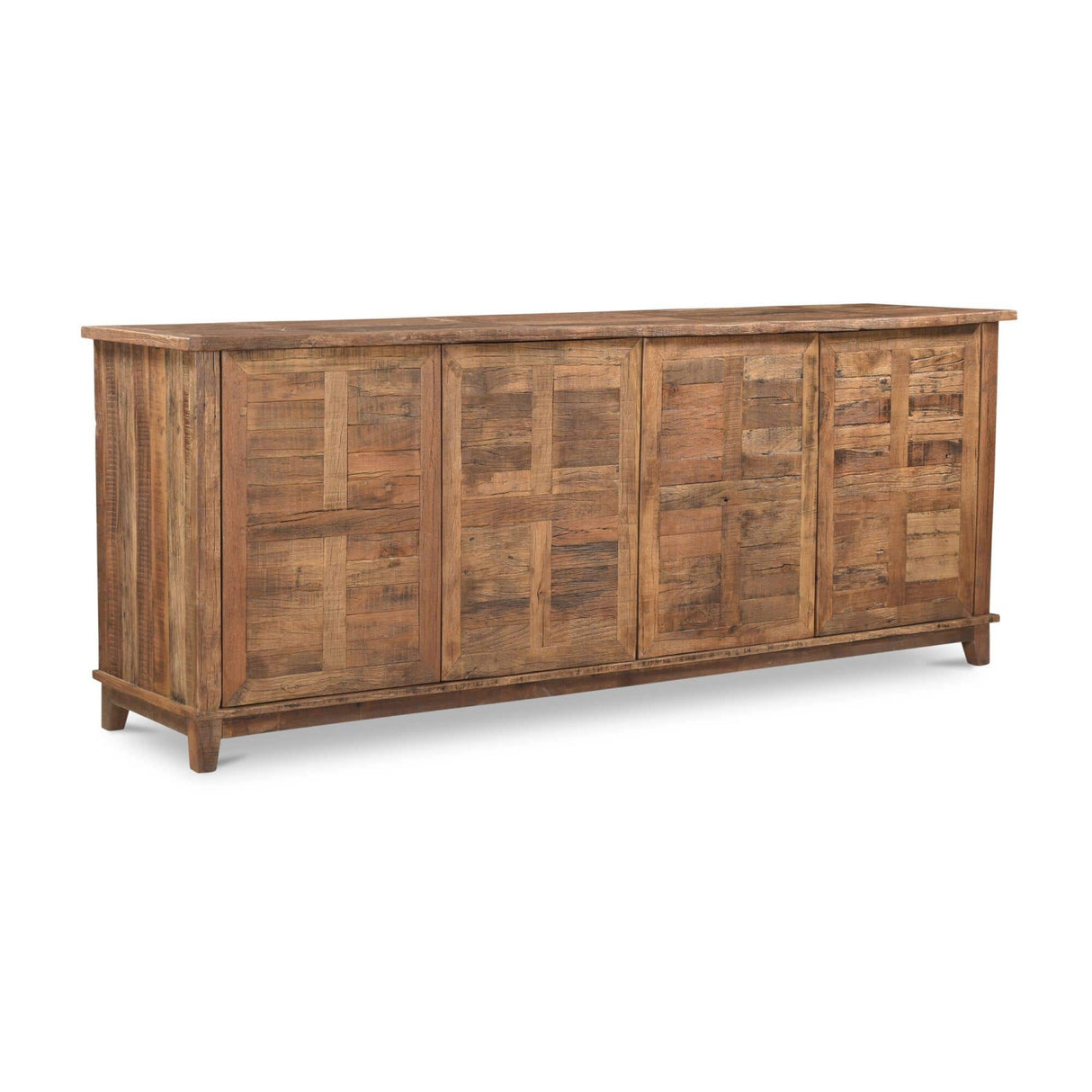 Modern or European furniture - Vintage Wooden 4-Door Sideboard - www.oroa.com
