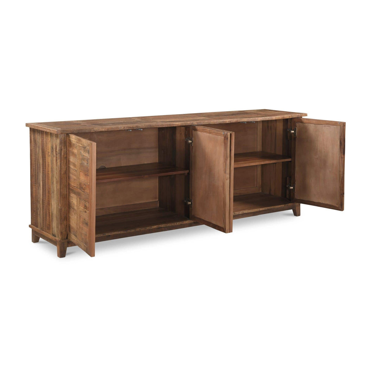 Modern or European furniture - Vintage Wooden 4-Door Sideboard - www.oroa.com