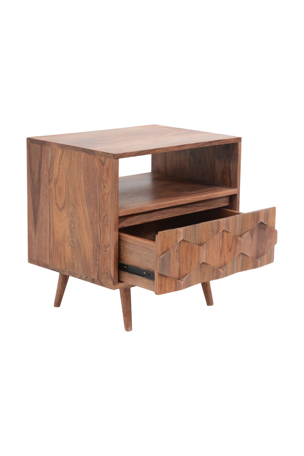 Modern European furniture - Natural Wood Nightstand - www.oroa.com