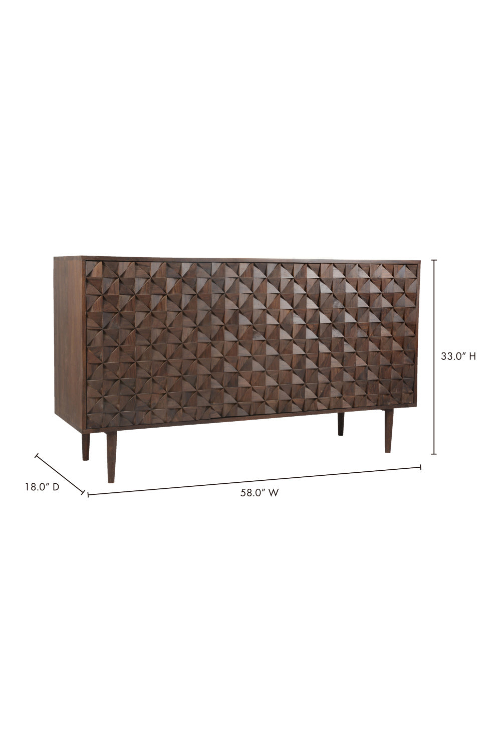 Modern European furniture - 3-Door Wood Sideboard - www.oroa.com