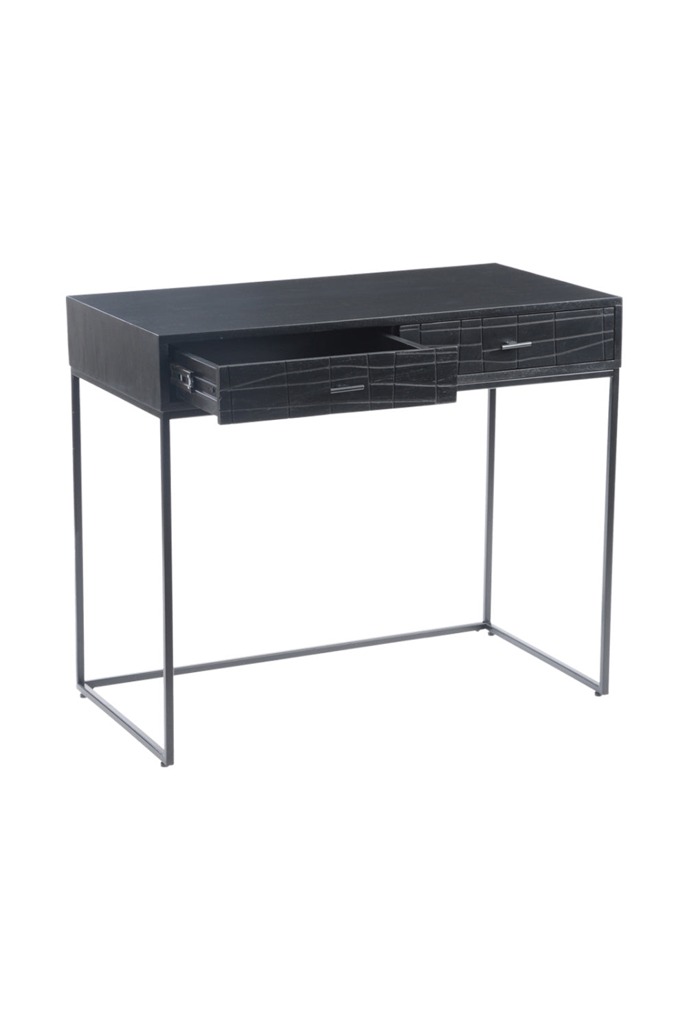 Modern European furniture - Patterned Solid Acacia 2-Drawer Desk - www.oroa.com