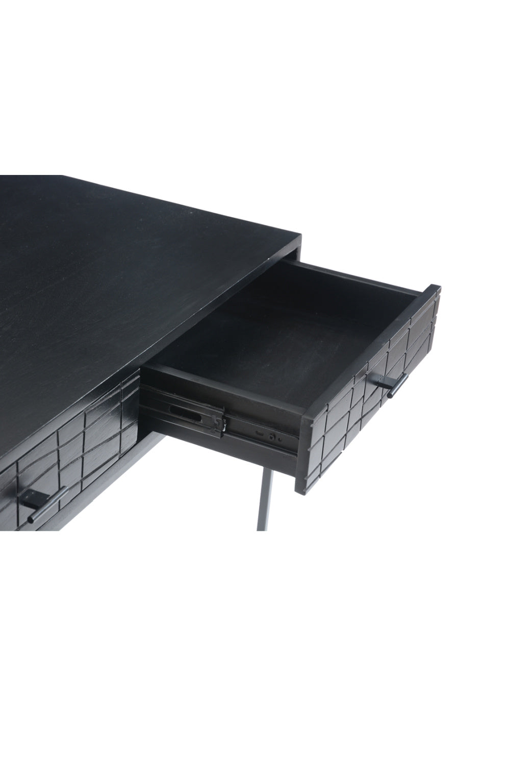 Modern European furniture - Patterned Solid Acacia 2-Drawer Desk - www.oroa.com