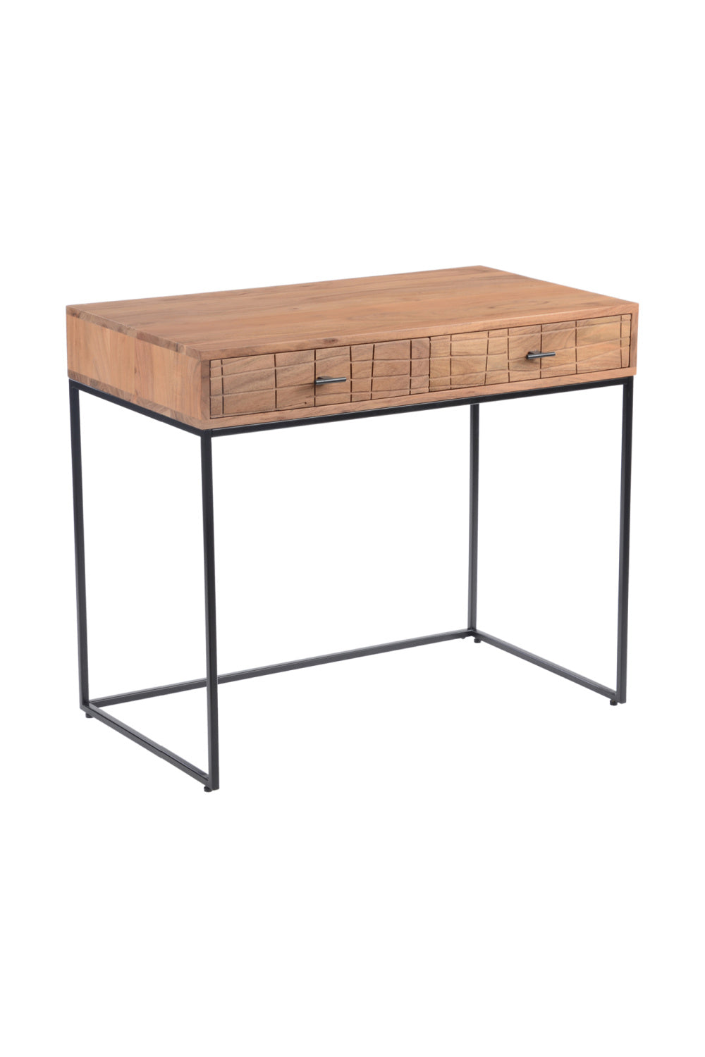Modern European furniture - Patterned Solid Acacia 2-Drawer Desk - www.oroa.com