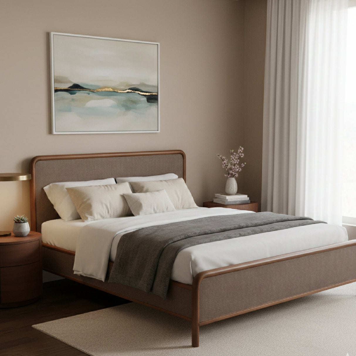 Modern European furniture - Brown Tatami Mat Bed - www.oroa.com | Oroa.com