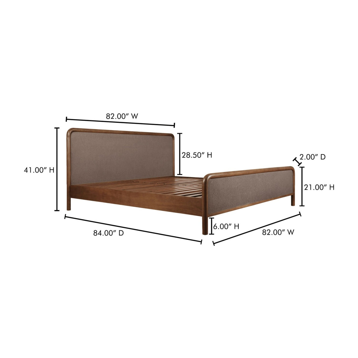 Modern European furniture - Brown Tatami Mat Bed - www.oroa.com