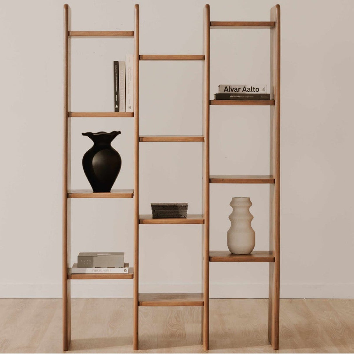 Modern European furniture - Solid Acacia 12-Shelf Bookcase - www.oroa.com