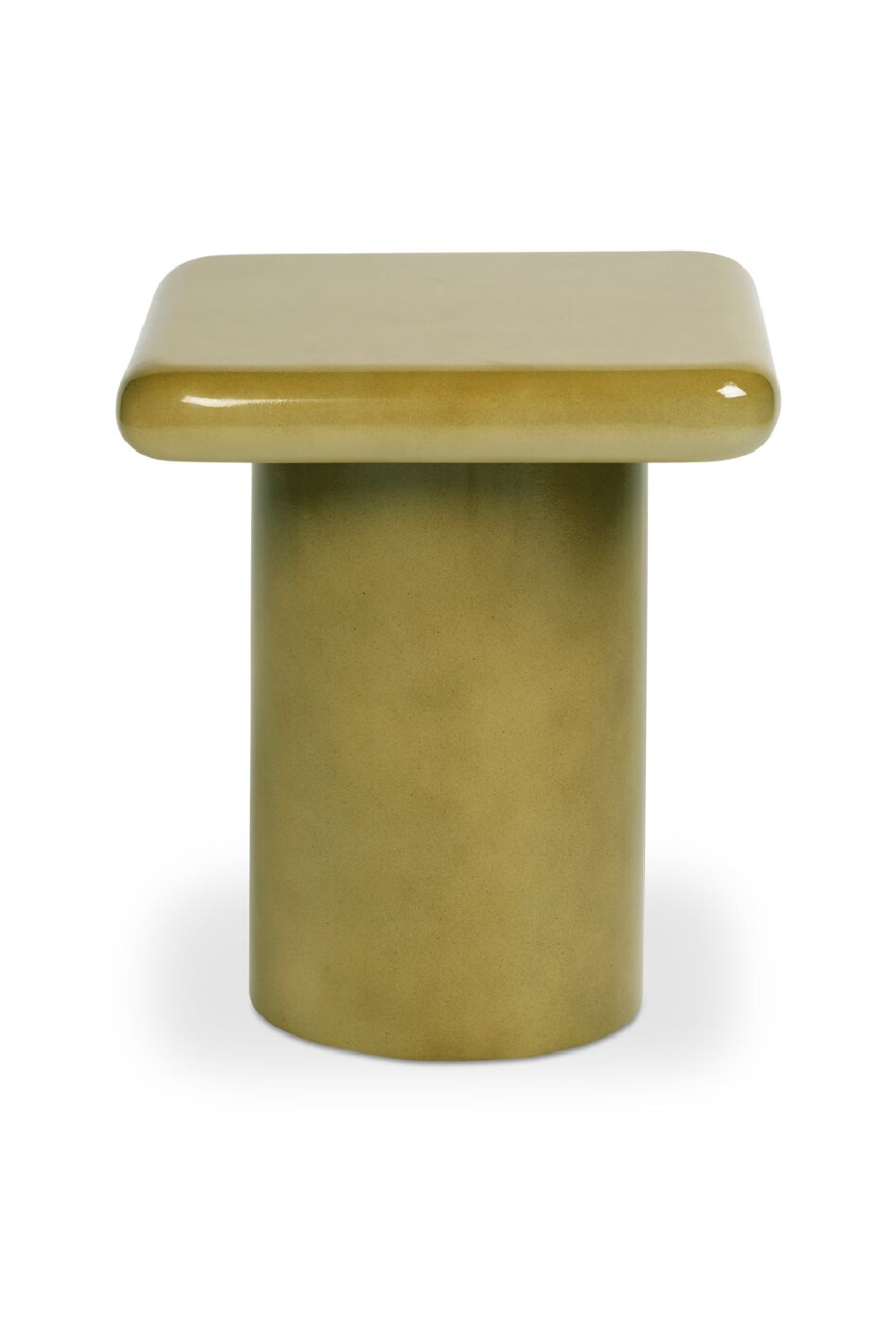 Modern European furniture - Green Lacquered Square Side Table - www.oroa.com