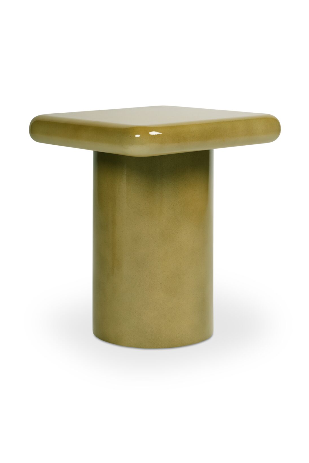 Modern European furniture - Green Lacquered Square Side Table - www.oroa.com