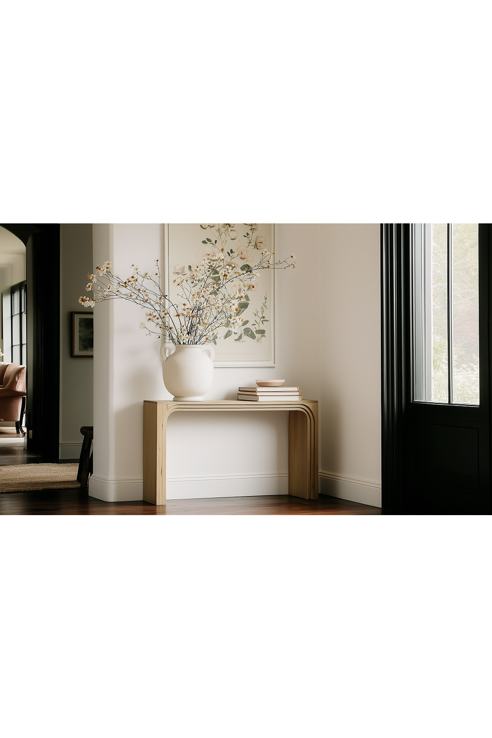 Modern European furniture - Solid Oak Arched Console Table - www.oroa.com