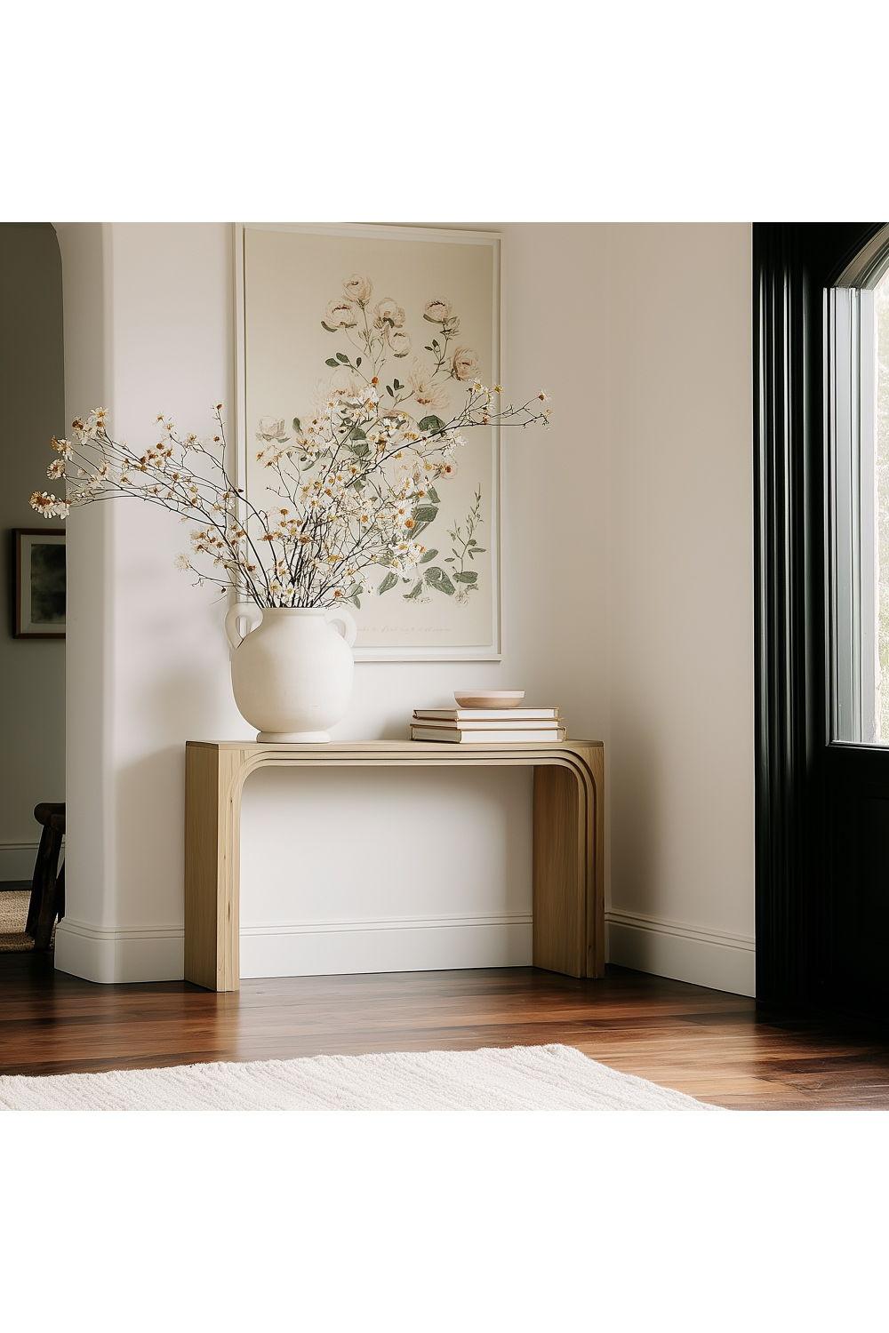 Modern European furniture - Solid Oak Arched Console Table - www.oroa.com