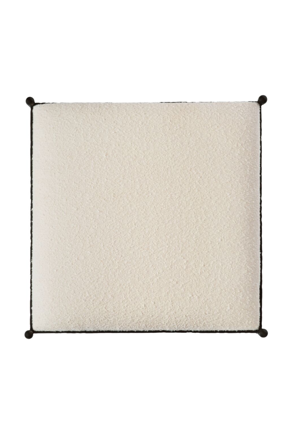 Modern European furniture - Iron Framed Cream Stool - www.oroa.com
