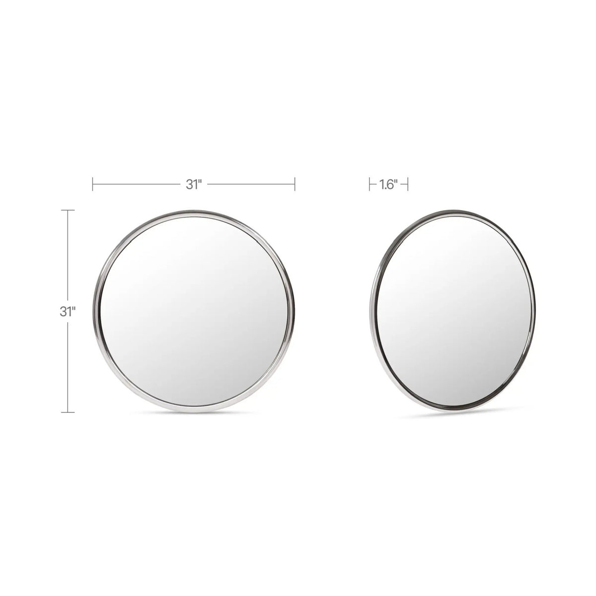 Chrome Round Mirror | Novi Living Lars