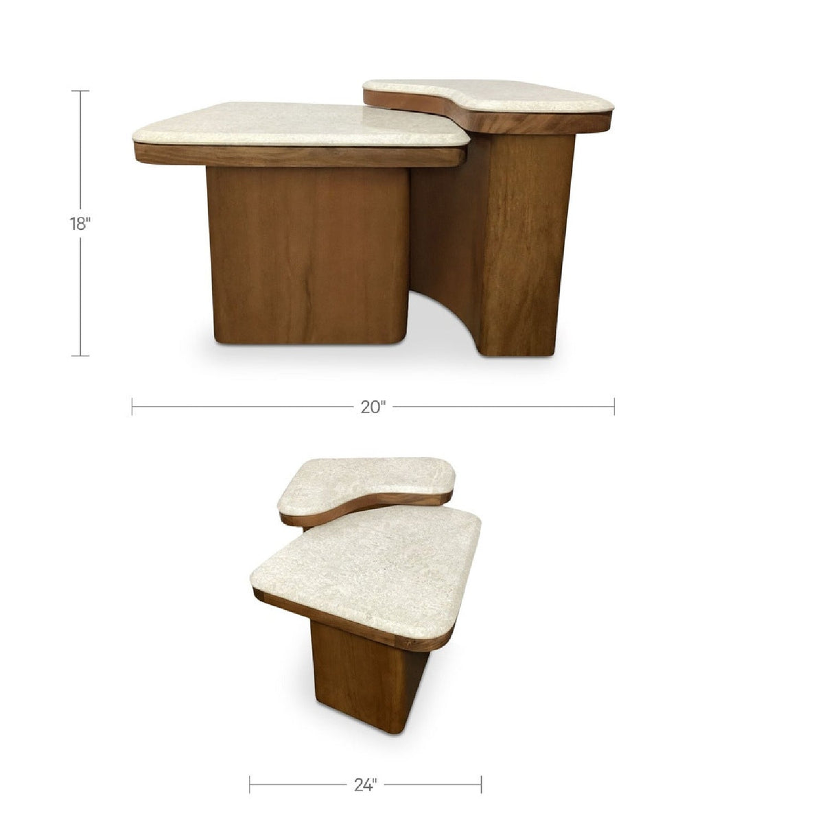 Modern or European furniture - Marble Nesting Coffee Tables (2) - www.oroa.com