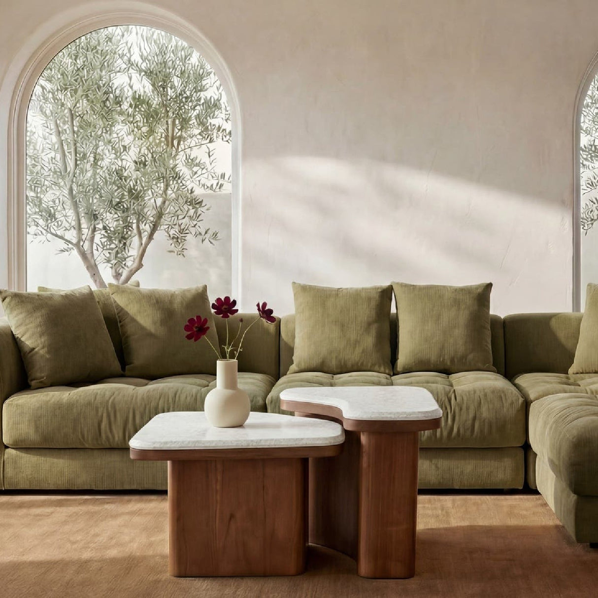 Modern or European furniture - Marble Nesting Coffee Tables (2) - www.oroa.com