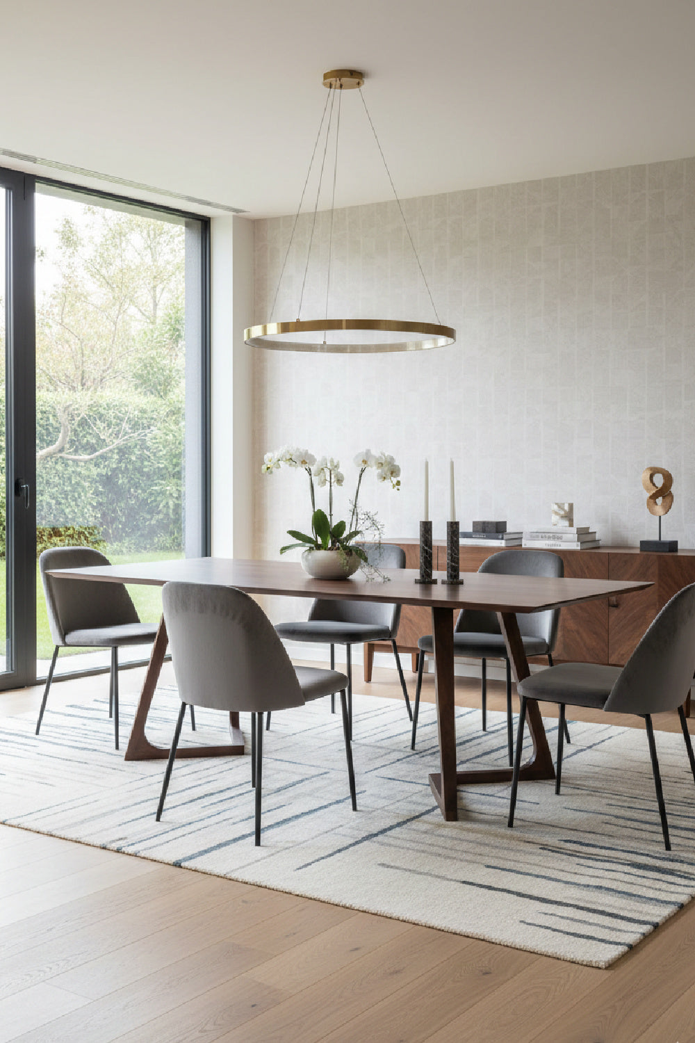 Solid Walnut Rectangular Dining Table | Novi Living Godenza