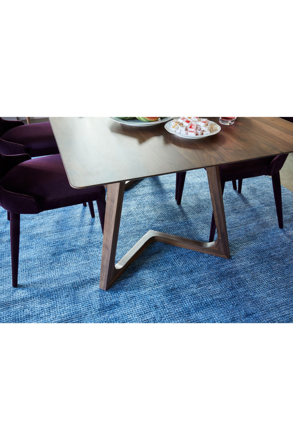 Modern European furniture - Solid Walnut Rectangular Dining Table - www.oroa.com