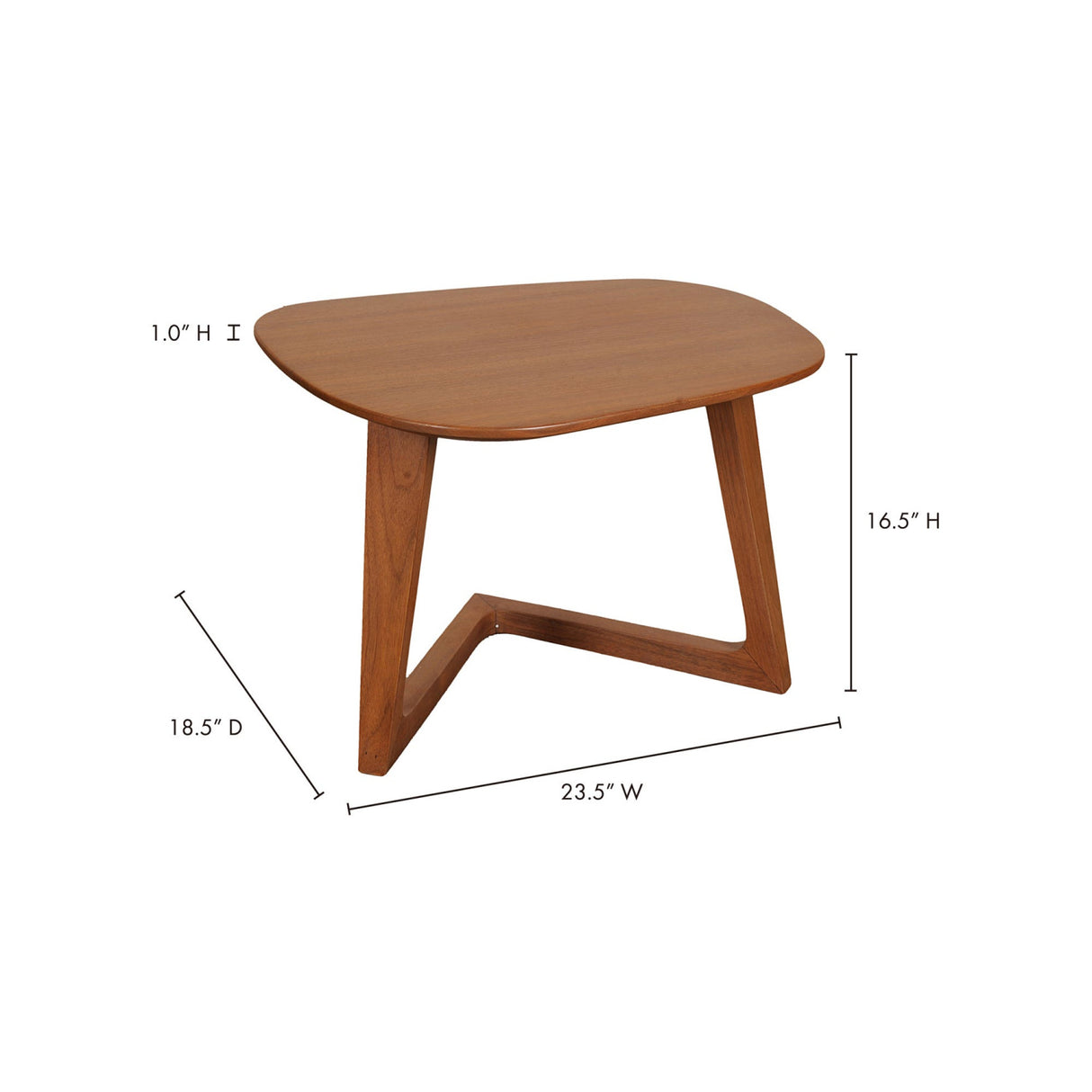 Modern European furniture - Solid Walnut End Table - www.oroa.com