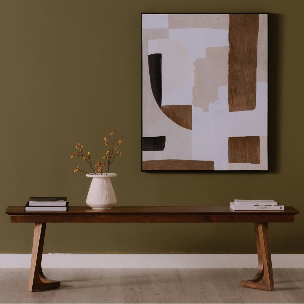 Modern European furniture - Solid Walnut Bench - www.oroa.com