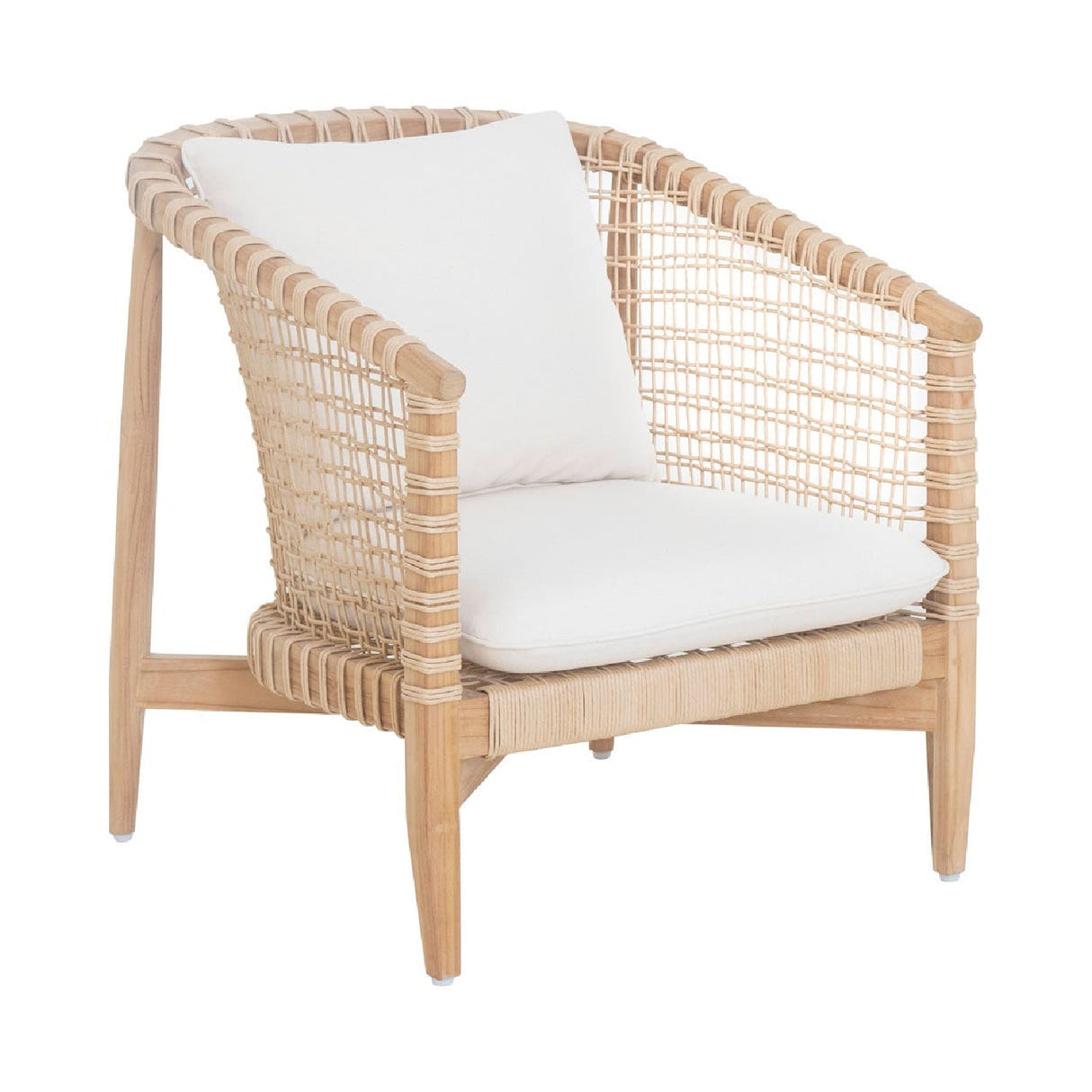 Modern European furniture - White Weave Outdoor Lounge Chair - www.oroa.com
