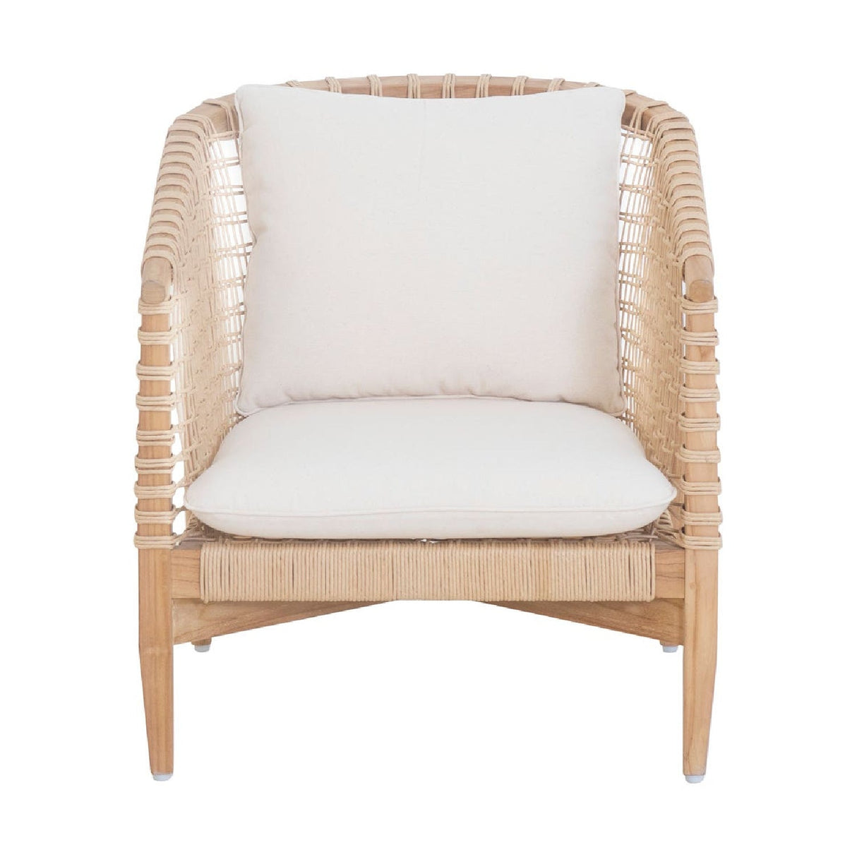 Modern European furniture - White Weave Outdoor Lounge Chair - www.oroa.com