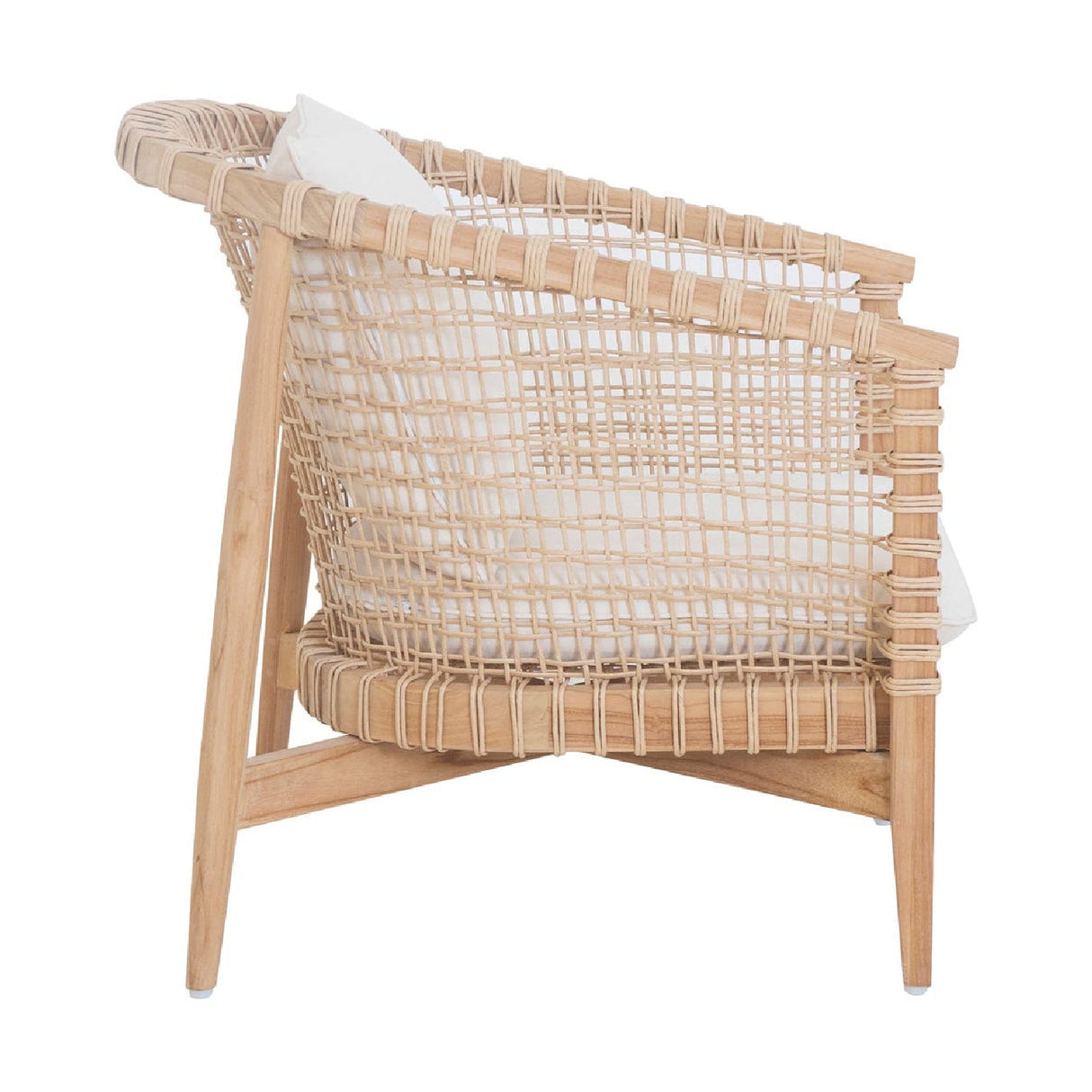 Modern European furniture - White Weave Outdoor Lounge Chair - www.oroa.com
