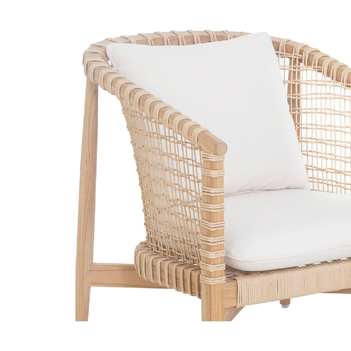 Modern European furniture - White Weave Outdoor Lounge Chair - www.oroa.com