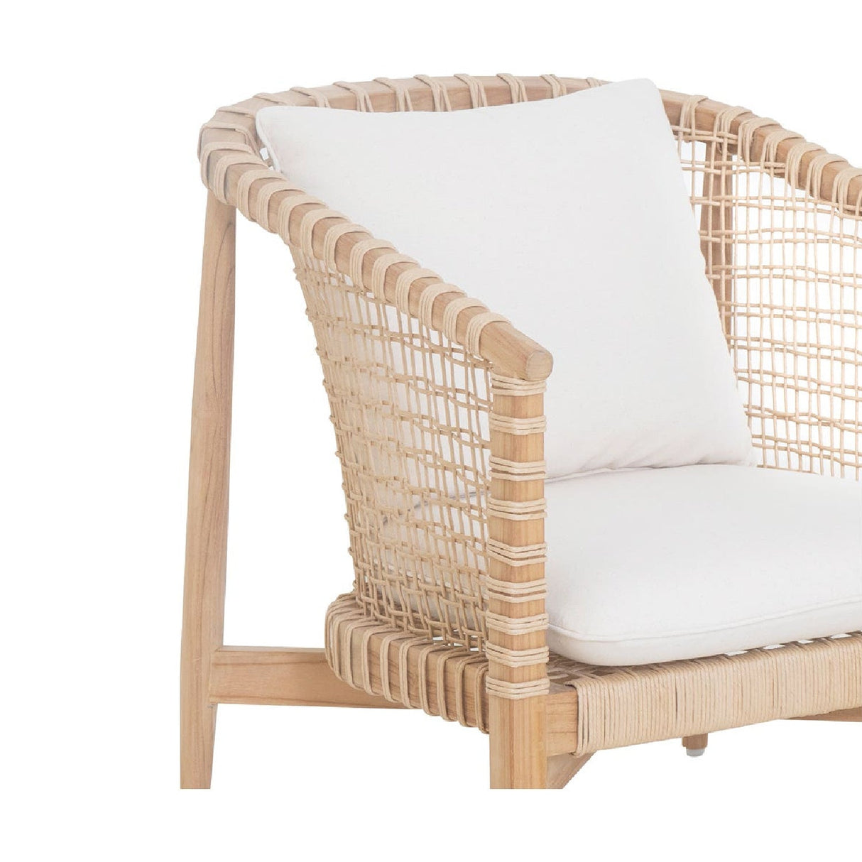 Modern European furniture - White Weave Outdoor Lounge Chair - www.oroa.com