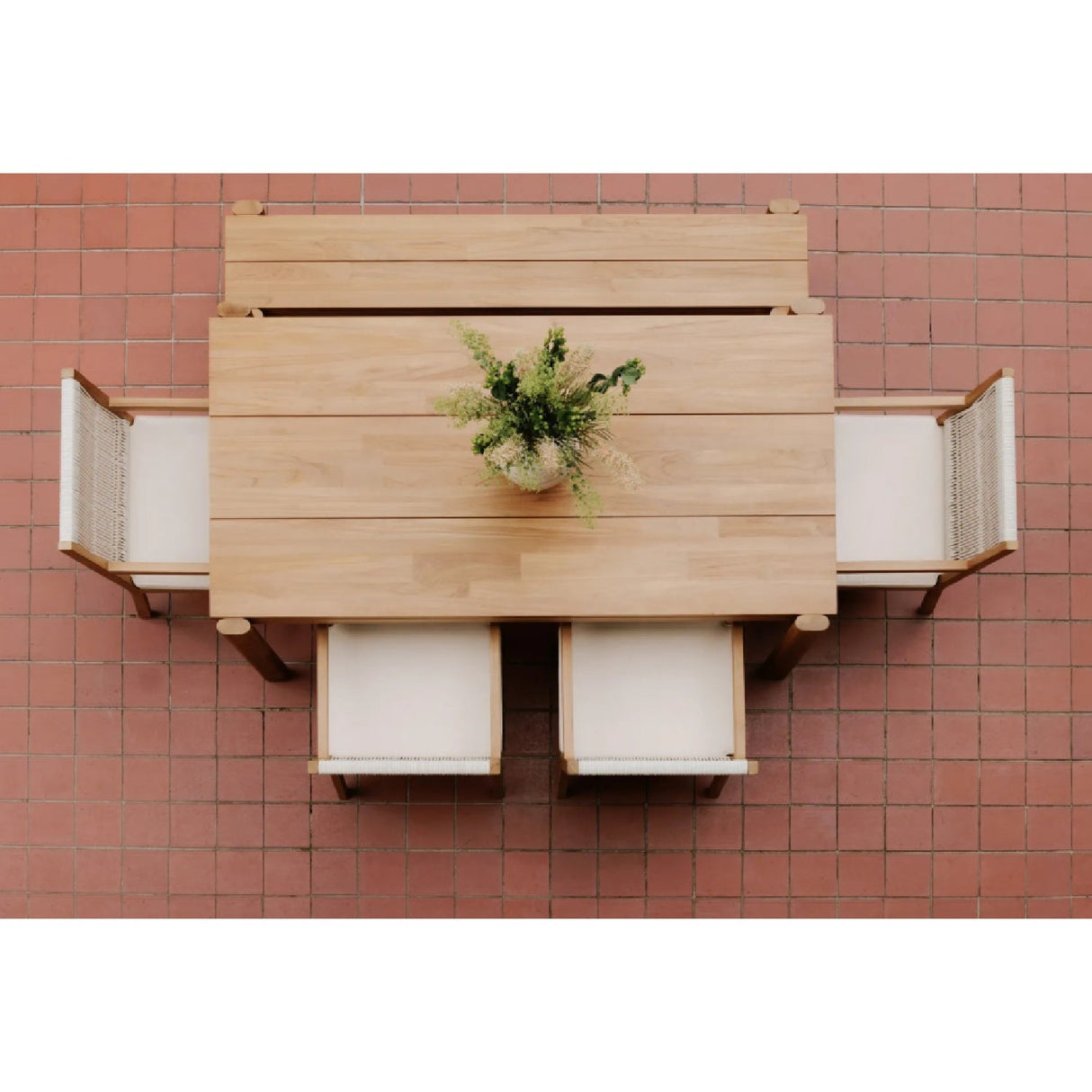 Modern European furniture - Natural Teak Outdoor Dining Bench - www.oroa.com