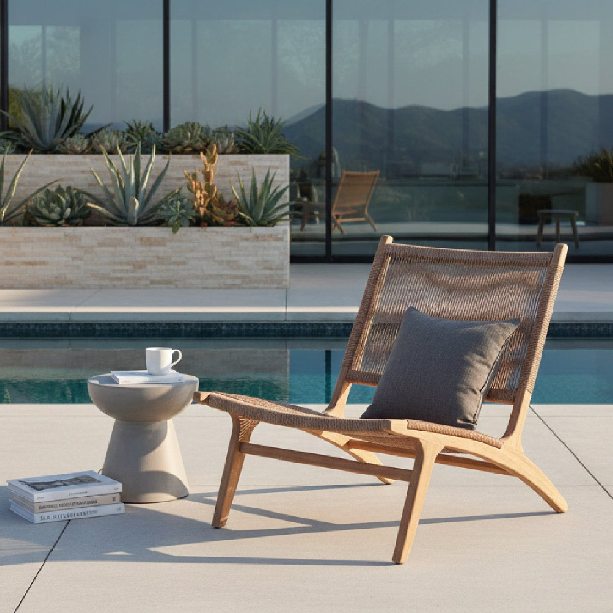 Modern European furniture - Wicker Outdoor Lounge Chair - www.oroa.com