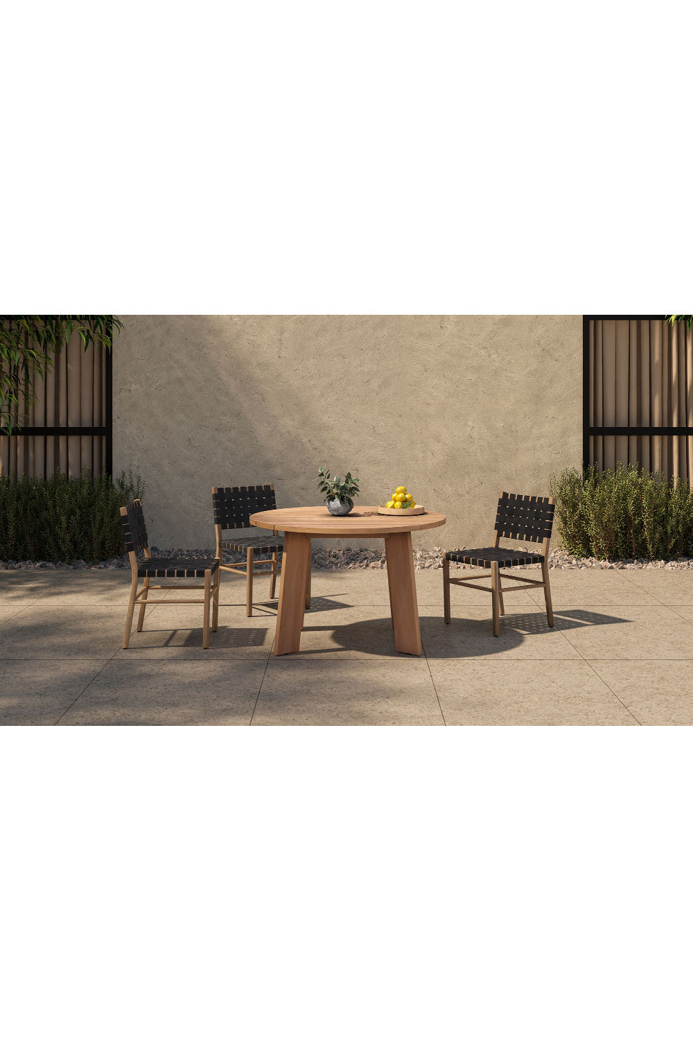 Slatted Teak Outdoor Dining Table | Novi Living Delta | Oroa.com