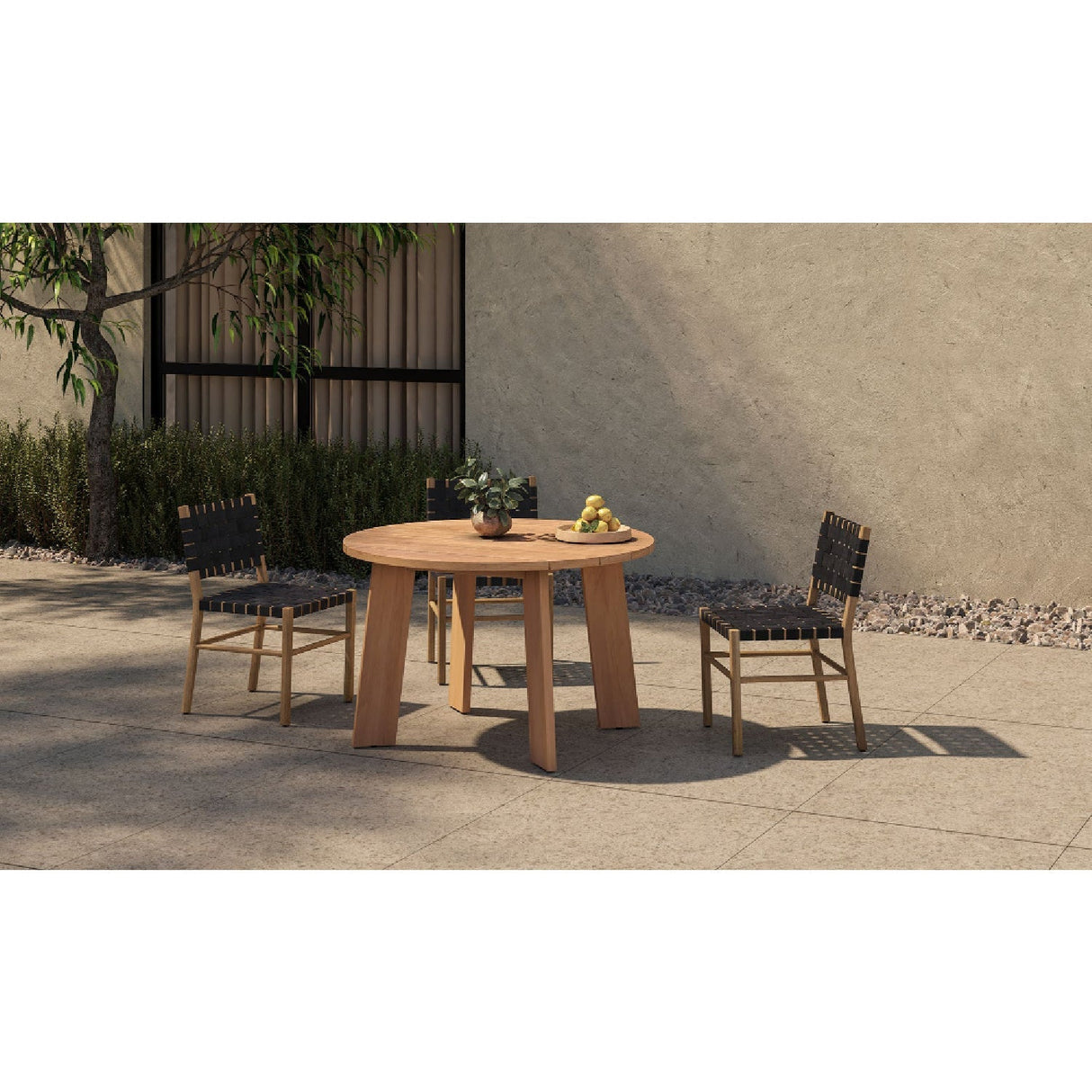 Modern European furniture - Slatted Teak Outdoor Dining Table - www.oroa.com