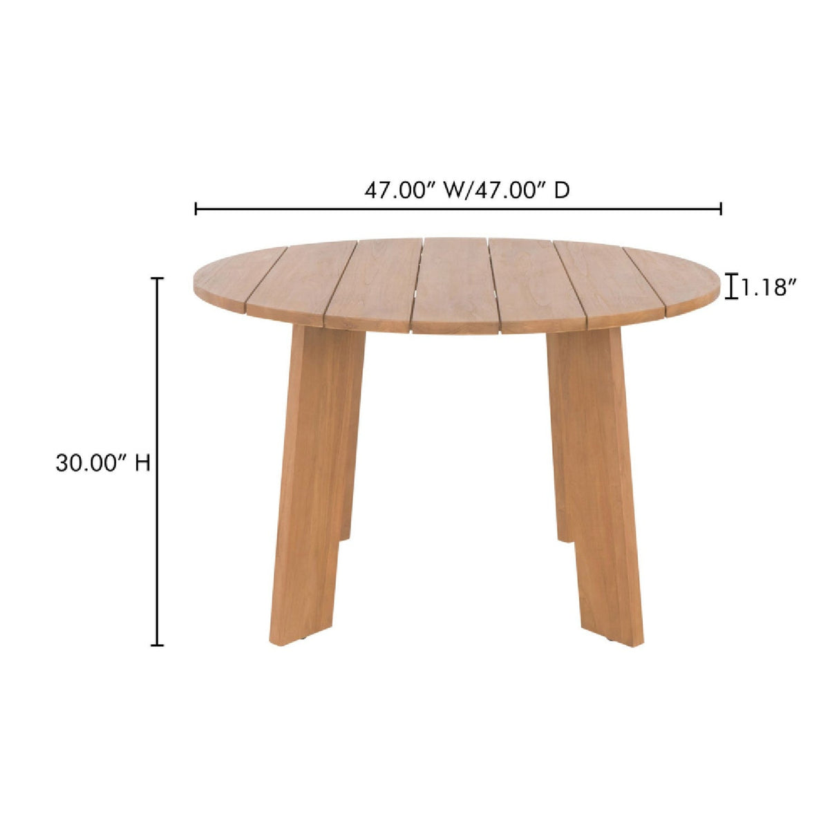 Modern European furniture - Slatted Teak Outdoor Dining Table - www.oroa.com
