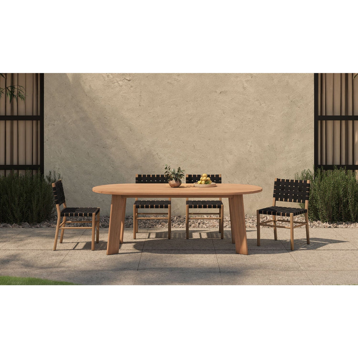 Modern European furniture - Black Woven Outdoor Dining Chair - www.oroa.com