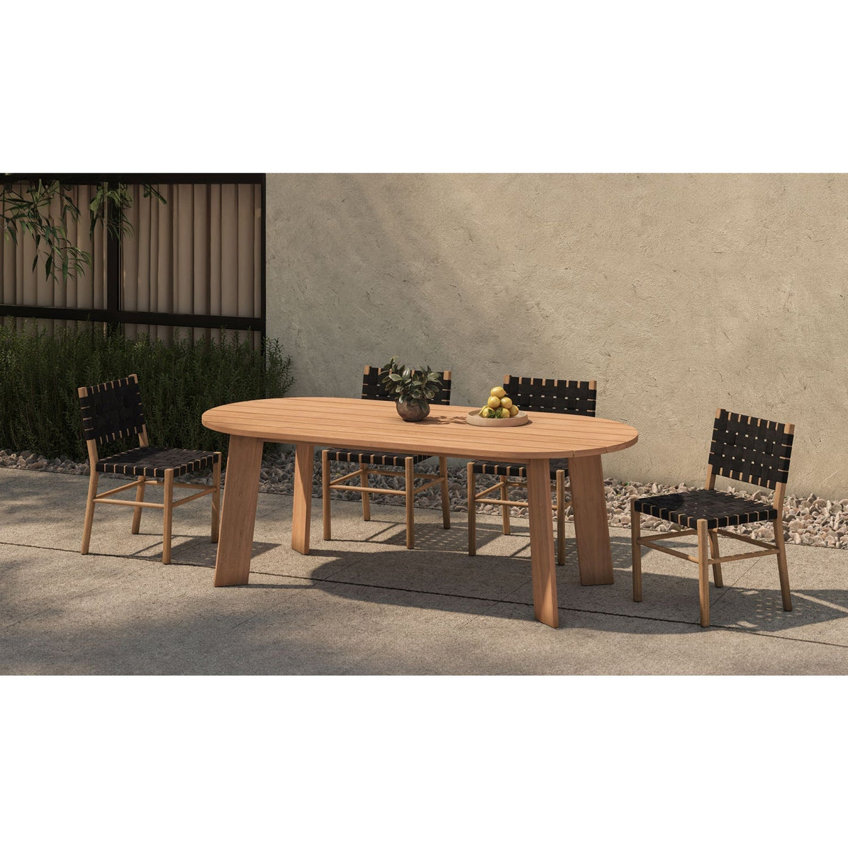 Modern European furniture - Black Woven Outdoor Dining Chair - www.oroa.com