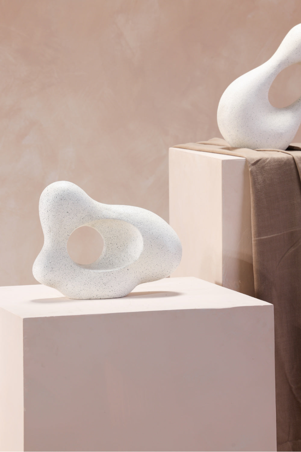 Modern European furniture - Gray Flecked Abstract Sculpture - www.oroa.com