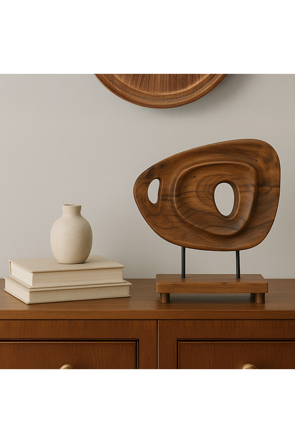 Modern European furniture - Natural Acacia Freeform Sculpture - www.oroa.com
