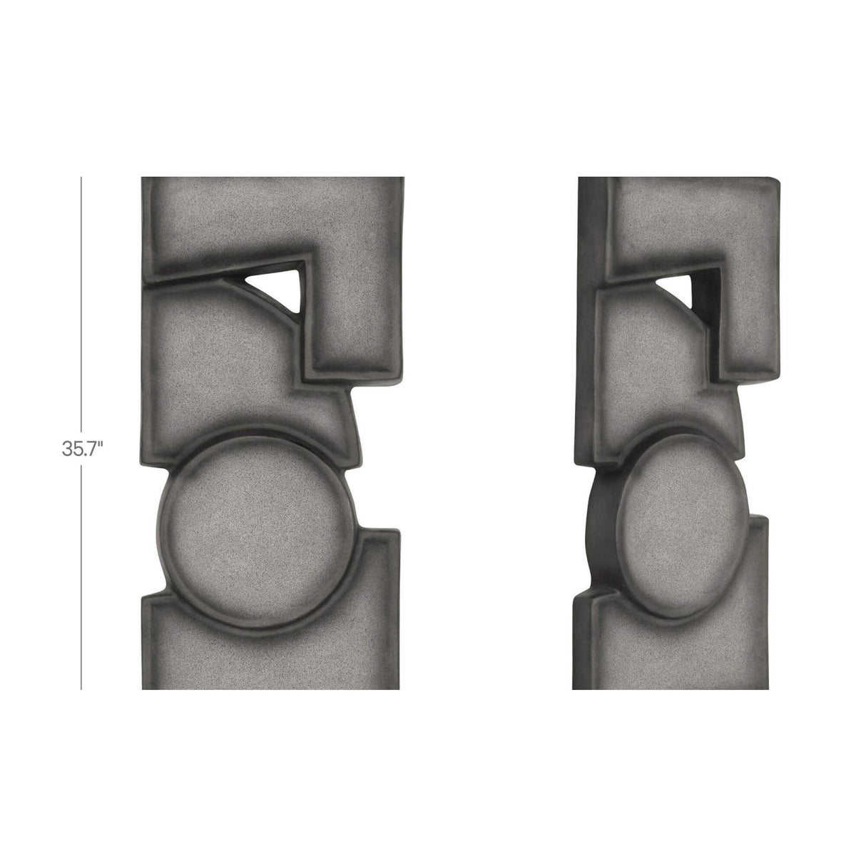 Modern European furniture - Gray Geometrical Wall Sculpture - www.oroa.com