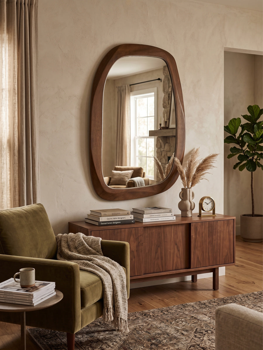 Brown Mango Wood Mirror | Novi Living Levi