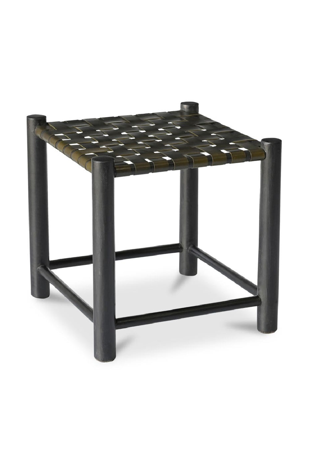 Modern European furniture - Green Woven Leather Stool - www.oroa.com