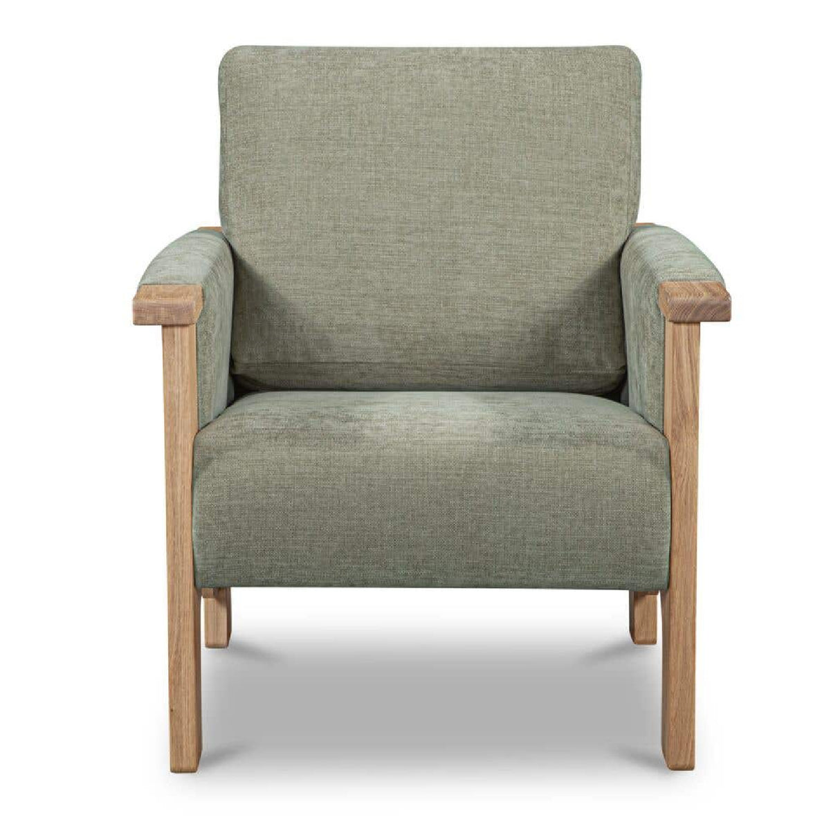 Oak Framed Upholstered Accent Chair | Novi Living Bauer