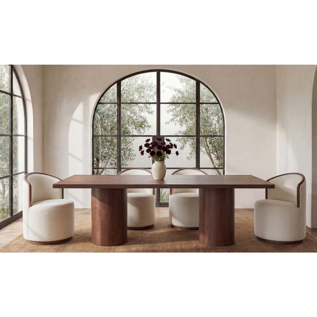 Rossi Swivel Dining Chair Berry