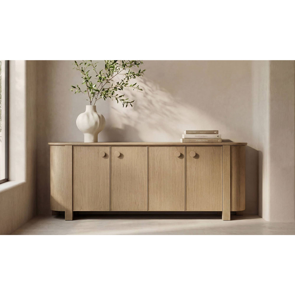 Wooden 4-Door Sideboard | Novi Living Loren
