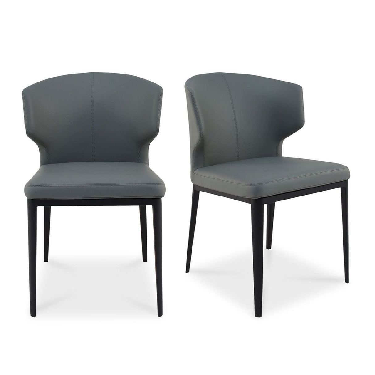 Modern European furniture - Vegan Leather Dining Chair Set (2) - www.oroa.com