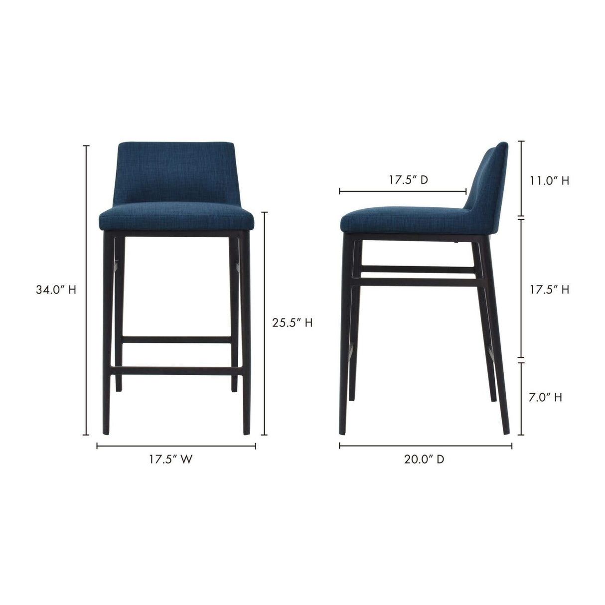 Modern European furniture - Low-Back Counter Stool - www.oroa.com | Oroa.com