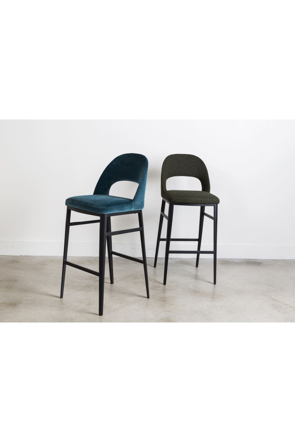 Modern European furniture - Open Back Fabric Bar Stool - www.oroa.com